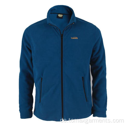 Dunkelblaue Fleecejacke aus 100% Polyester